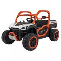 Vaikiškas elektromobilis Farmer Truck UTV Racing baltas