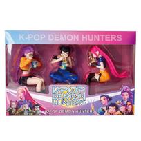 3\6pcs/Set Kpop Demon Hunters Action Figures Set Cartoon Drawings Rumi Mira Zoey PVC Decoration Toys Collection pink