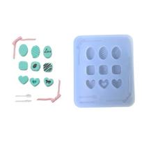 Easy to Use Silicone Mould Practical Epoxy Resin Mold Candy Accessories Shaped Mould Jewelry Charm Making Supplies 1 white