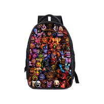 Five Nights At Freddy's Vaikų Kuprinės Rinkinys Patvarus Poliesterio Audinys Erdvus 20-35l Talpa Schoolbag A black