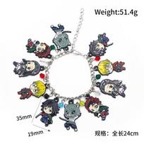 Demon Slayer Peripheral Bracelet Q Version Decoration Girls Ornament Student Pendant Cartoon Animation Birthday Gift gray