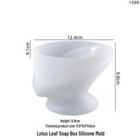 Poppy DIY Epoxy Soap Box Mold - Silicone Lotus Leaf Soap Storage white