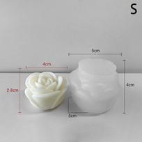 Gėlės Silikoninė Žvakės Forma 3D Bijūno Gėlės Muilo Gipso Dervos Liejimo Forma „Pasidaryk pats“ Šokolado Torto Kepimo Įrankis Vestuvių Dovana S white