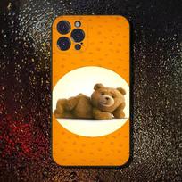 T-Teddy B-Bear Movie Ted Phone Case For iPhone 17,16,15,14,13,12,11 Plus,Pro Max,XS,X,XR,SE,Mini,8,7,Soft Silicone Black Cover iPhone17PRO orange