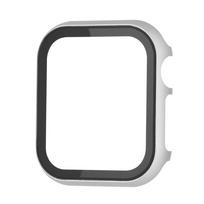 Metalinis dėklas+Grūdintas stiklas Apple Watch Ultra 49mm 46mm 45mm 44mm 41mm 42mm Apsauginis dangtelis iWatch 11 10 9 8 7 6 5 4 SE 44mm series 6 5 4 SE sidabras