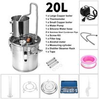 12L/20L/33L 220V Wine Making Stainless Steel Distiller Small Brewing Equipment 12L gray