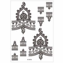 Black Mehndi Stickers Henna Tattoo Stickers Lace Fake Tattoo Legs Arm Black Henna Tattoo Decals India Flower Waterproof black