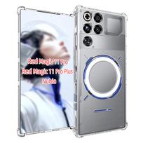 ZTE Red Magic 11 Pro Plus Case for Magsafe Air Cushion Shockproof Airbag Silicone Back Cover Soft Case for Nubia Redmagic 11Pro Red Magic 11 Pro smėlis