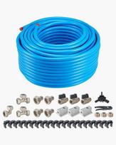 VEVOR Air Compressor Line Kit, 300FT x 3/4 , HDPE-Aluminum Compressed Air Piping System, Leak-Proof, Pressure-Resistant & Easy-to-Install mėlyna