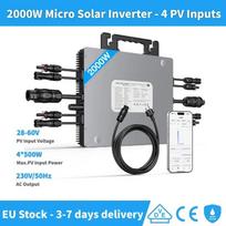 2000W tinklo mikroinverteris IP67 atsparus vandeniui 230VAC 50Hz, 4 MPPT PV įėjimai Plug & Play integruotas Wi-Fi balkoninei saulės sistemai TM-2000L-*