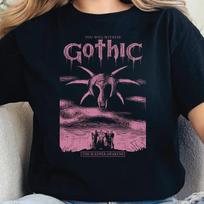 Gothic RPG T Shirt, Gothic Game Tee, Retro Gaming Shirt, Dark Fantasy Clothing, Gothic Style Gift, Gamer Shirt Men Women, Vintage RPG Tee 120 pink