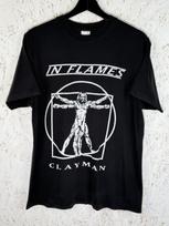 Vintage In Flames Clayman 2000 Death Metal Band T-Shirt Black Size M Stedman Unisex T-Shirt XXL black