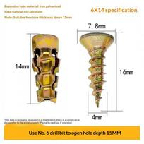 10/20/30/40/50 Sets Self Tapping Expansion Tube Drilling Plug Bolts Stone Screws Set For Concrete Anchor Fasteners Tools 20sets