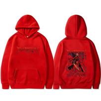 Game Devil May Cry Dante Graphic Hoodie Men Vintage Gothic Rock Oversized Streetwear Pullover Sweatshirt XL red