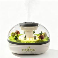 Xiaomi Christmas Style Mini Air Humidifier, 400ml, 2H/4H Timer, Warm Light, Aroma Diffuser, Quiet Raindrop Mist for Desk Decor USB Type-C beige