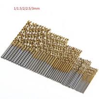 50/100pcs HSS Titanium Coated Twist Drill Bit Set High Speed Steel Metal Drill Bits For Cast Iron Wood High Quality Power Tools