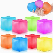 Schylling Needoh Nice Cube Glow Sensory Toy With A Super Solid Squish - Glows In The Dark And Always Returns To Its Square Shape 1pcs