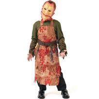 Helovino Zombio Šefo Kostiumas Su Kaukę Kraujo Dėmės Mėsos Skurdytuvo Apranga Berniukams Vaikams 3-8 Metų Medium brown