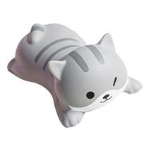 Mouse Wrist Rest Cute Cartoon Animal Comfortable Ergonomic Decompression Wrist Support Pad for Home Office Gray Cat white
