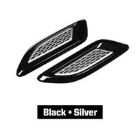 2PCS Car Exterior Hood Air Vent Outlet Wing Trim For Land Rover Discovery 4 5 Range Rover Evoque Discovery Freelander sidabras