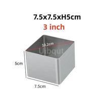 5cm Height 7cm to 25cm 12inches Square mold Shape 304 Stainless Steel Mousse Ring Cake Molds Baking tool  baking accessories 1 pcs gray