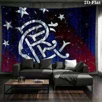 Rangers FC sieninė gobelenas, estetiškas margintas audinio pledas, tinkamas miegamajam, svetainei ir namų dekoravimui. 100cm x 150cm