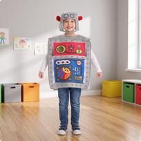 Roboto kostiumas Poliesterio mišinys su galvos apdangalu Laisvas kirpimas Cosplay white