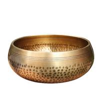 Handmade Buddha Tibet Struck Bowl Ritual Music Therapy Copper Chime Tibetan Singing Bowls beige