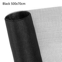 1Roll 70x500cm Window Screen Mesh PP Nano Mesh PVC Insect Protection Net Fiberglass Mesh Tear Resistant Mosquito Window Screen black