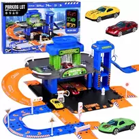 Multi-storey car park 3 in 1: car wash, elevator, ramps, water discharge + 3 cars ZA6283