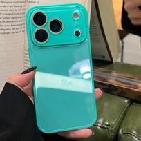 Prabangus veidrodinis grūdintas stiklas, didelio lango dėklas, skirtas iPhone 17 16 15 14 13 12 11 Pro Max, apsauga objektyvui, smūgiams atsparus telefono dangtelis iPhone 13 Pro Max