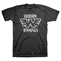 Waylon Jennings Est. 1937 Skrendantis W Simbolis Vyriški Marškinėliai Unisex Marškinėliai XXXL black