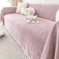 Modern Chenille Herringbone Sofa Cover All Season Universal Soft Fabric Protector for Living Room Furniture 180x130cm gray