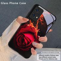 Žavinga liepsnojanti rožė OnePluse Nord CE 2T 2 3 Lite N20 N30 6T 7 7T 8 8T 9 10 Pro 11R 12R 13R Ace 2V 5 Pro stiklinis telefono dėklas OnePlus 8T black