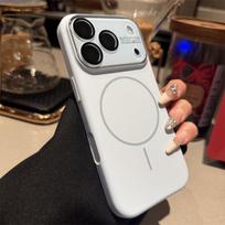 Compatible Apple iPhone 11-17 Pro Max Case with Large Window & Magnetic Suction 16Pro gray