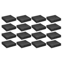 Felimoa Vibration Damping Rubber Rubber Blocks for Speakers of Mats, Sheets, Anti-Slip (Set 16) juoda