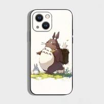 Anime T-Totoro-ES Mielas telefono dėklas iPhone 16,15,14,13,12,11 Plus,Pro Max,XS,X,XR,SE,Mini,8,7,Minkštas silikoninis juodas dangtelis iPhone13mini