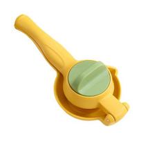 Manual Citrus Juicer with Long Handle BPA-Free Fruit Press for Lemon Orange Pomegranate Juice Extractor Portable Essential Kitchen Tool geltona