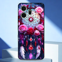 Rose Dream Catcher Phone Case For TCL NxtPaper 70 Pro 5G Printing Pattern TPU Black Back Cover Soft Silicone Protective Fundas TCL NxtPaper 70 Pro gray