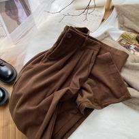 Vintage High Waist Corduroy Pants Women Classic Baggy Wide LegTrousers Korean Fashion All Match Streetwear Overalls Clothing XXL kava