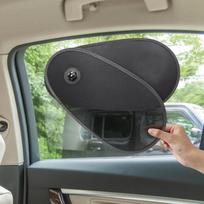 Foldable Car Side Window Sun Shade Mesh Curtain, Adjustable Uv Protection Visor With Suction Cups juoda
