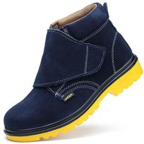 Men Safety Shoes Steel Toe Work Boots Anti-smashing Safety Boots Men Construction Welding Shoes Work Shoes Male Security Boots 46 black