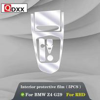 For BMW G29 Z4 25i M40i  Car Interior Center console Transparent TPU Protective film Anti-scratch Repair film Accessorie B For 2019-2020 RHD white