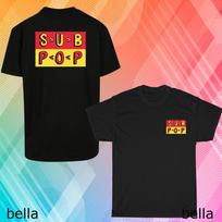New Sub Pop Records Logo T-Shirt XXXL red