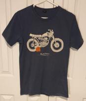 DEUS EX MACHINA Motociklai Dvipusės spaudos marškinėliai Spalva Mėlyna Dydis Mažas. Unisex marškinėliai XXXL gray