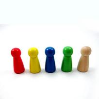 50Pcsset Chess Pieces Board Game Accessories Wood Pawnchess Card Pieces For Board Game And Other Games Accessories mėlyna