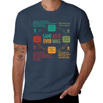Talking Heads Once In A Lifetime Circular Flowchart Tshirt Gym Exercise Short Sleeve Tshirt XL brown