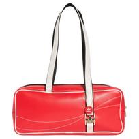 Adidas Originals X Coca-Cola Collaboration Dopamine Style Zipper Closure Leather Baguette Bag Unisex Bags Bright-Red KY7155 Bright Red white