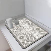 Retro Tile Pattern Diatomite Water Absorbing Mat 40X60Cm Quick Dry Non Slip Heat Resistant Drain Pad For Kitchen Household Decor A20