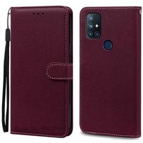 Nord N10 dėklas Oneplus Nord N10 5G dėklui Odinis atverčiamas piniginės dangtelis Oneplus Nord N10 dėklui Minkšto silikono knygos dangtelis Fundas Oneplus Nord N10 5G black